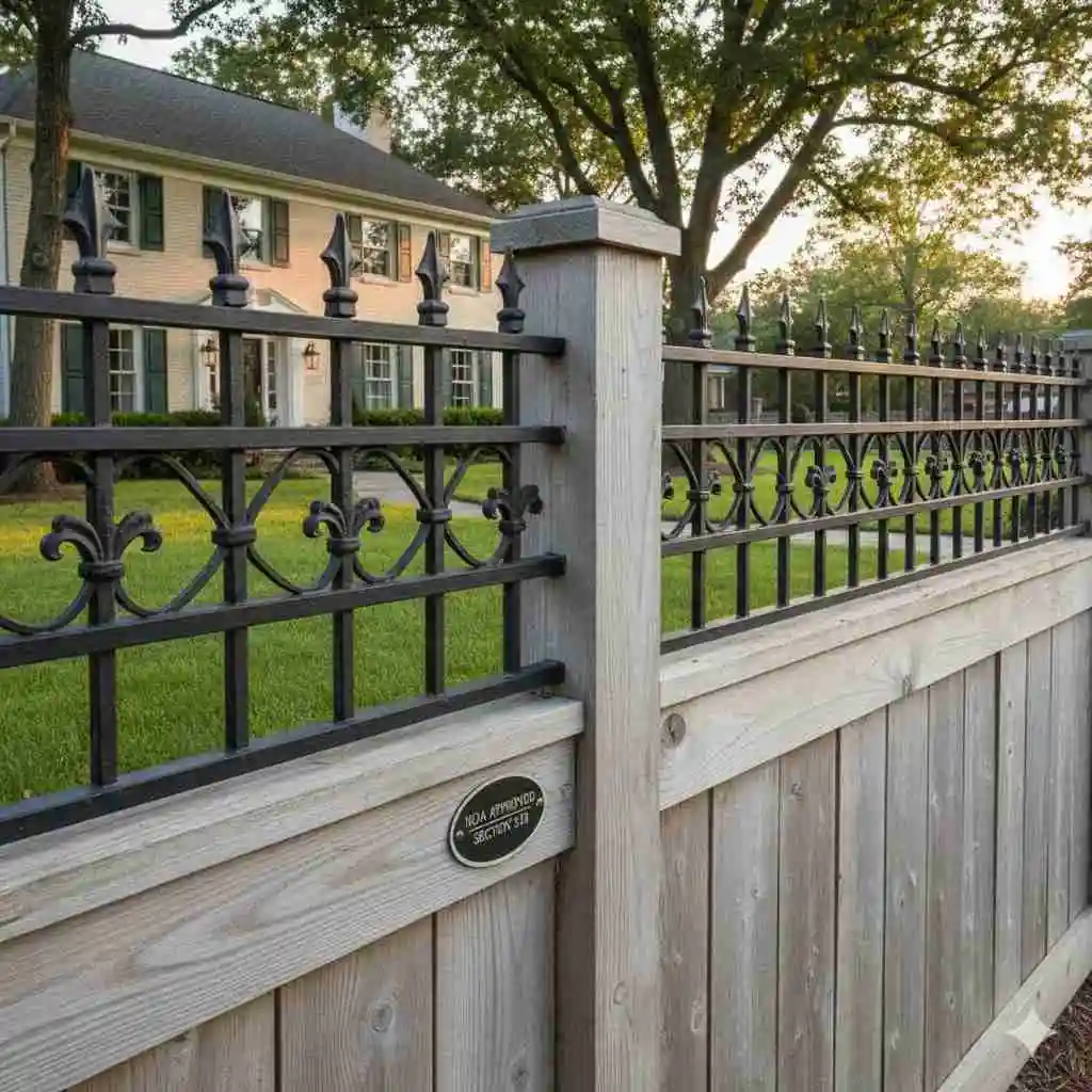 HOA privacy fence Chicago approved ornamental fence