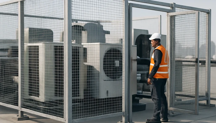 rooftop-hvac-and-mechanical-yard-enclosures-security-that-doesnt-block-maintenance rooftop-hvac-and-mechanical-yard-enclosures-security-that-doesnt-block-maintenance